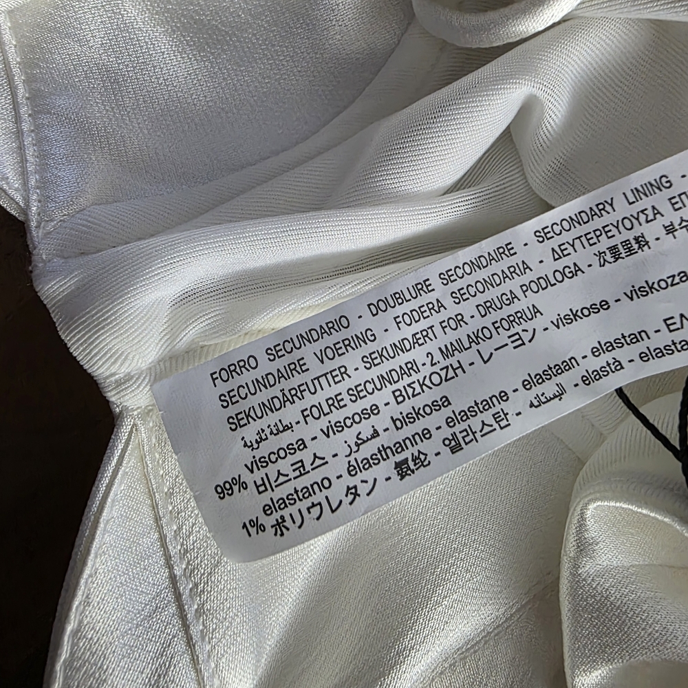 Zara Satin Bustier White Bodysuit Size Small NWT - Picture 12 of 12